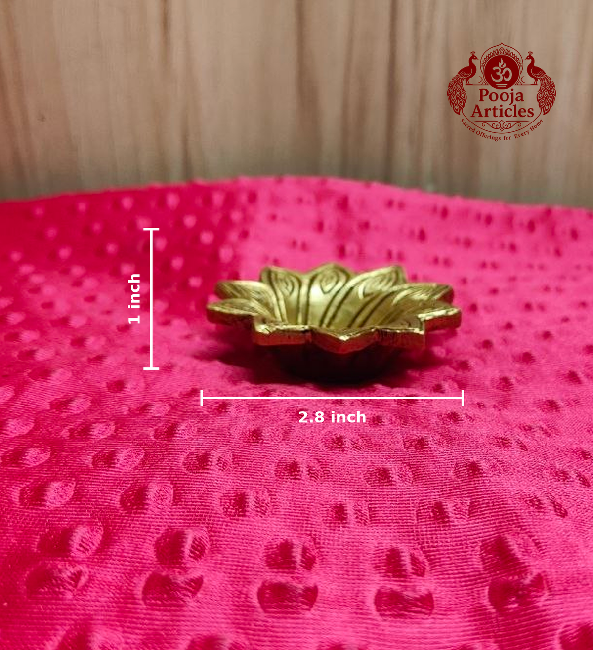 Brass Star-Shaped Flower Diya 1 Inch