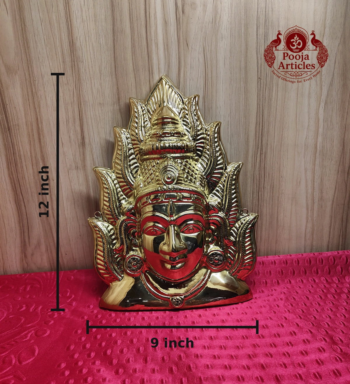 Brass Sudar Amman Mugam 12 Inch