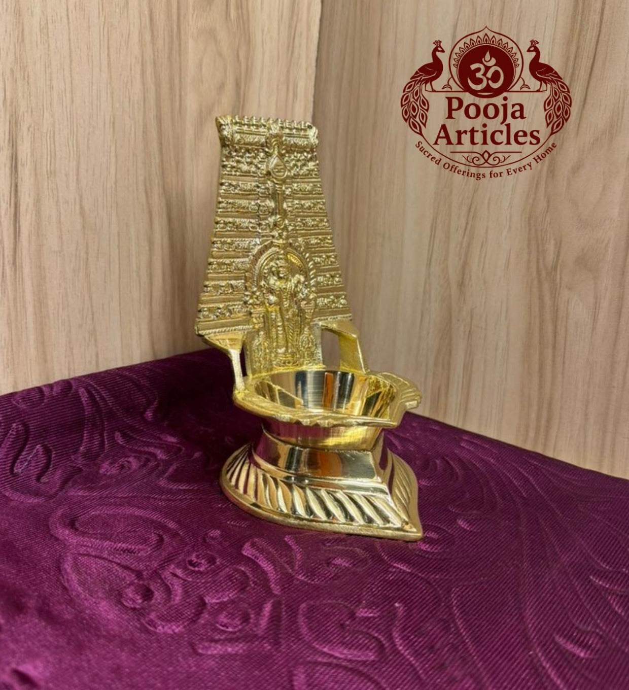 Brass Thiruchendur Murugan Gopuram Vilakku 5.8 Inch