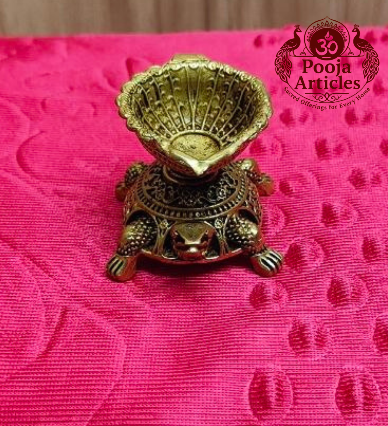 Brass Tortoise Diya 1.8 Inch