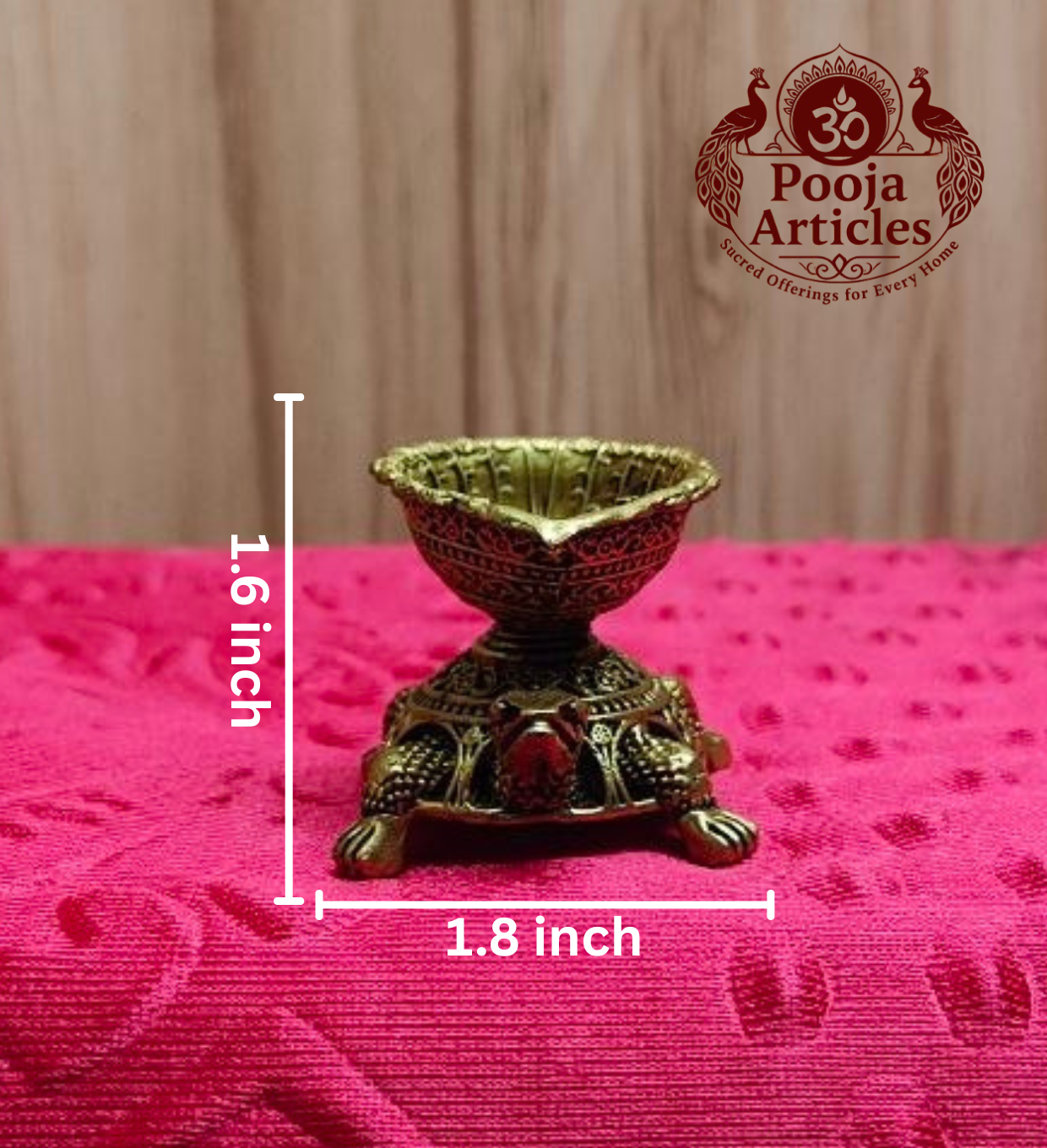 Brass Tortoise Diya 1.8 Inch