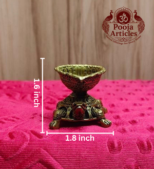 Brass Tortoise Diya 1.8 Inch