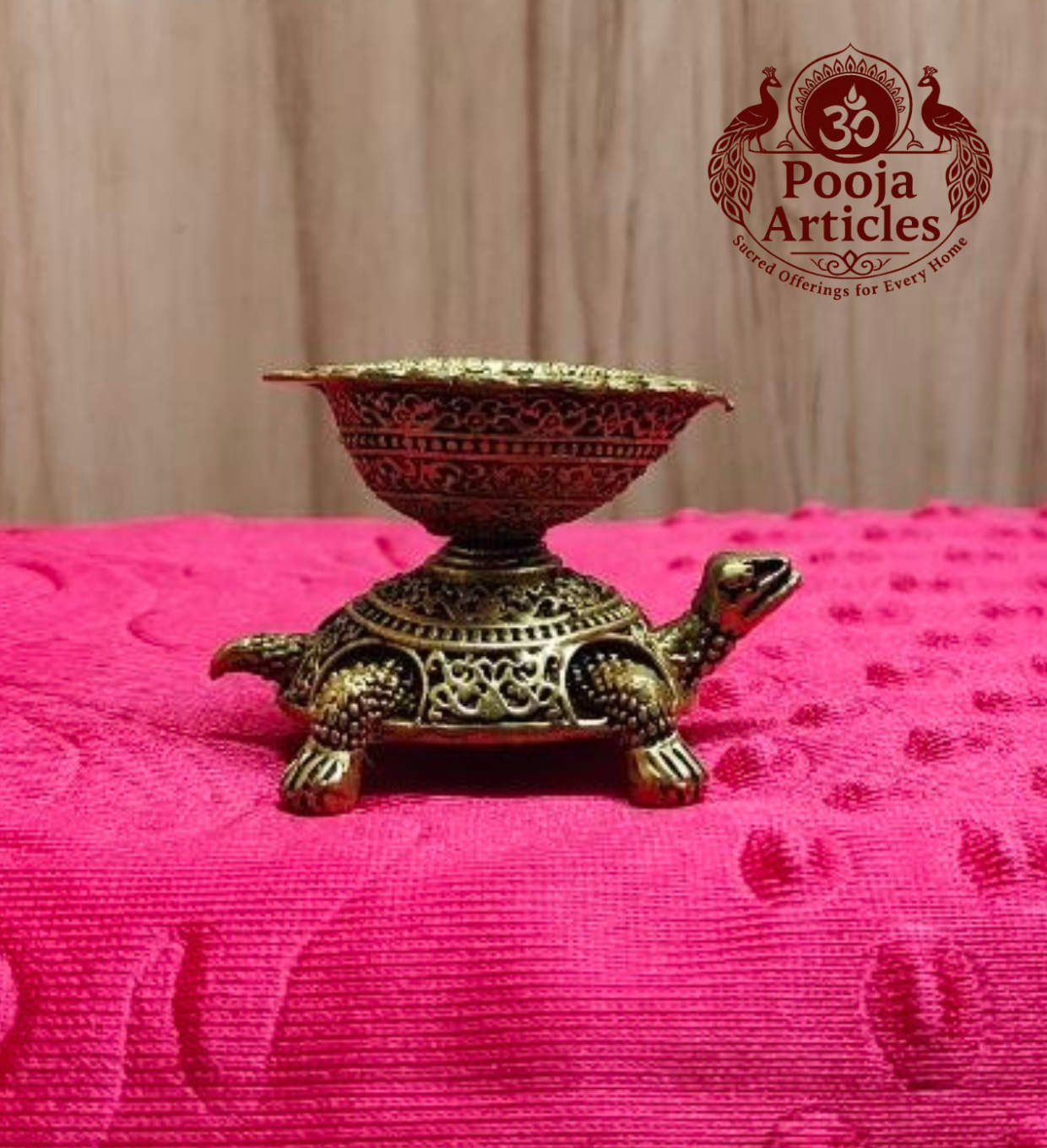 Brass Tortoise Diya 1.8 Inch