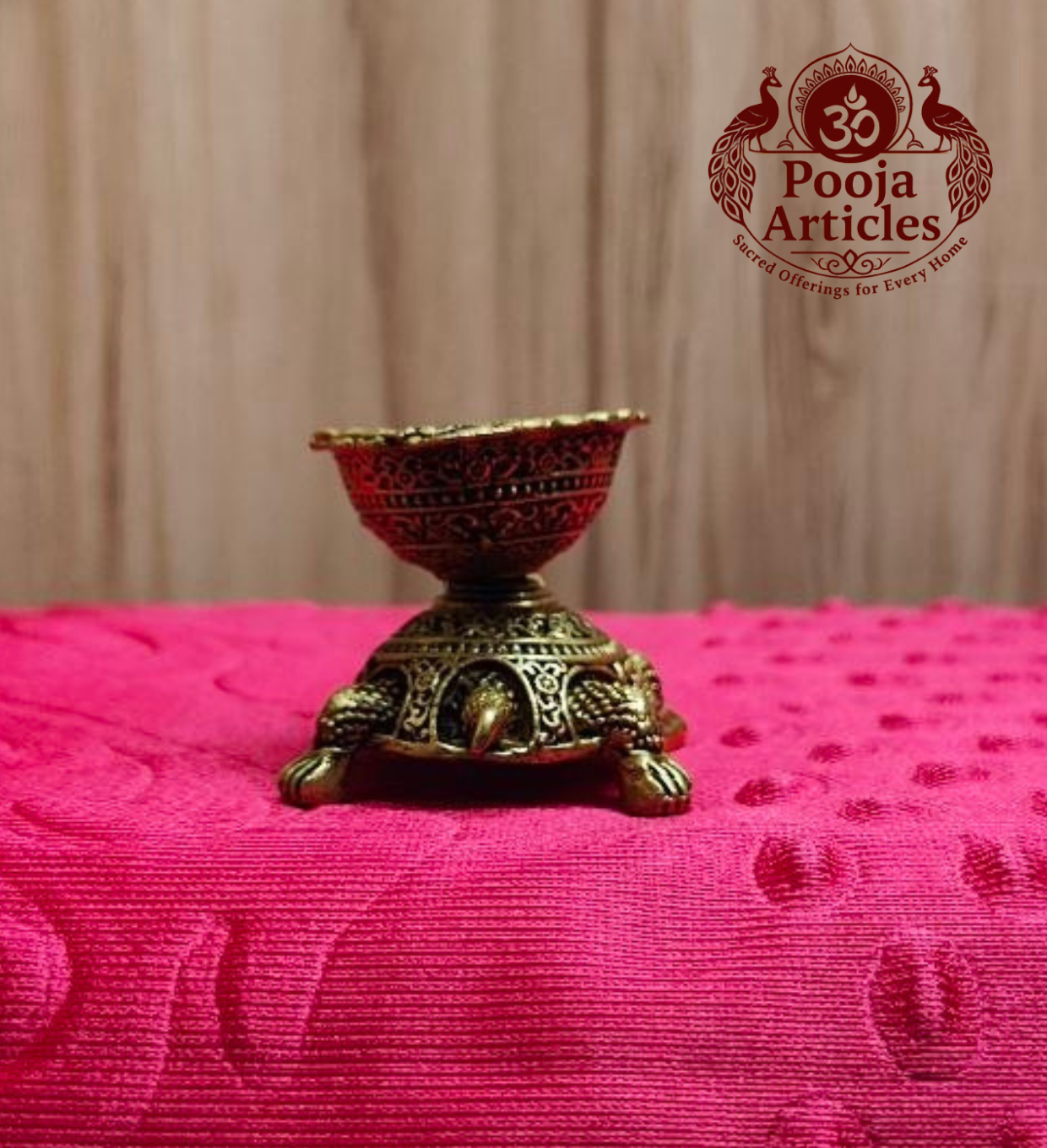 Brass Tortoise Diya 1.8 Inch
