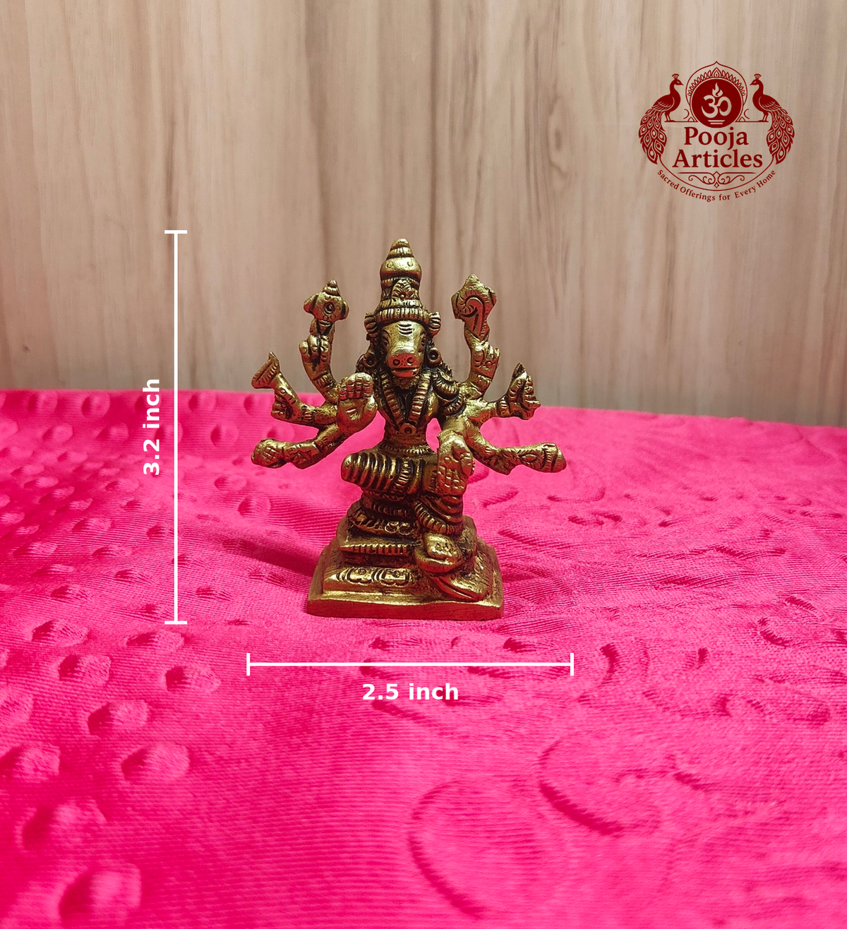 Brass Varahi Amman Statue 3.2 inch
