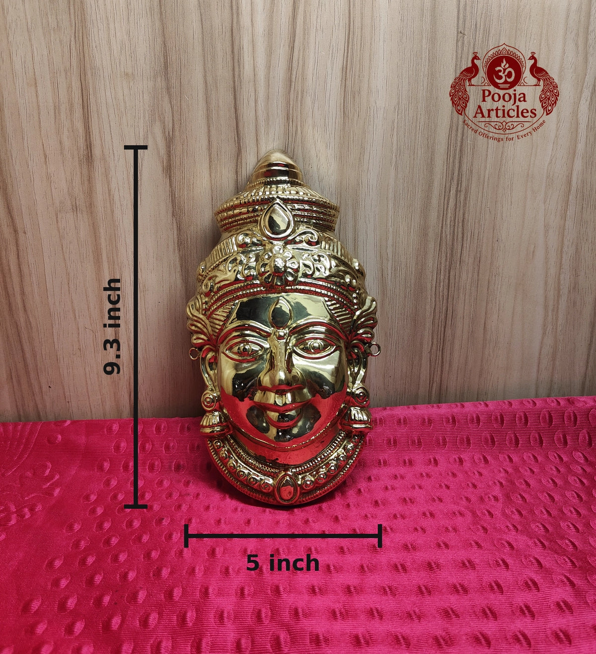 Brass Varalakshmi Ammavaru Face 9.3 Inch 