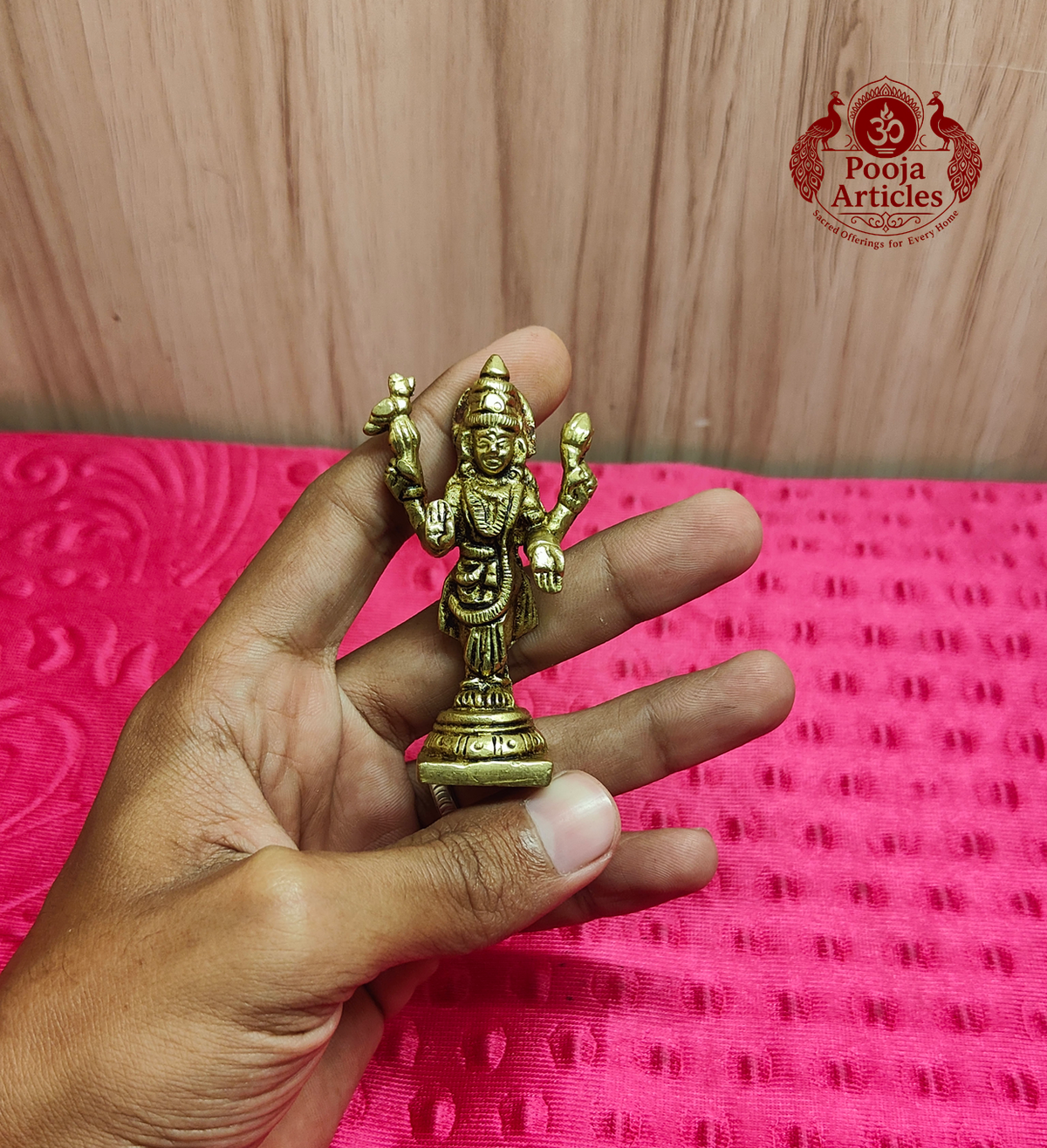 Brass Vasavi Kanyaka Parameshwari Devi Statue 2.9 Inch