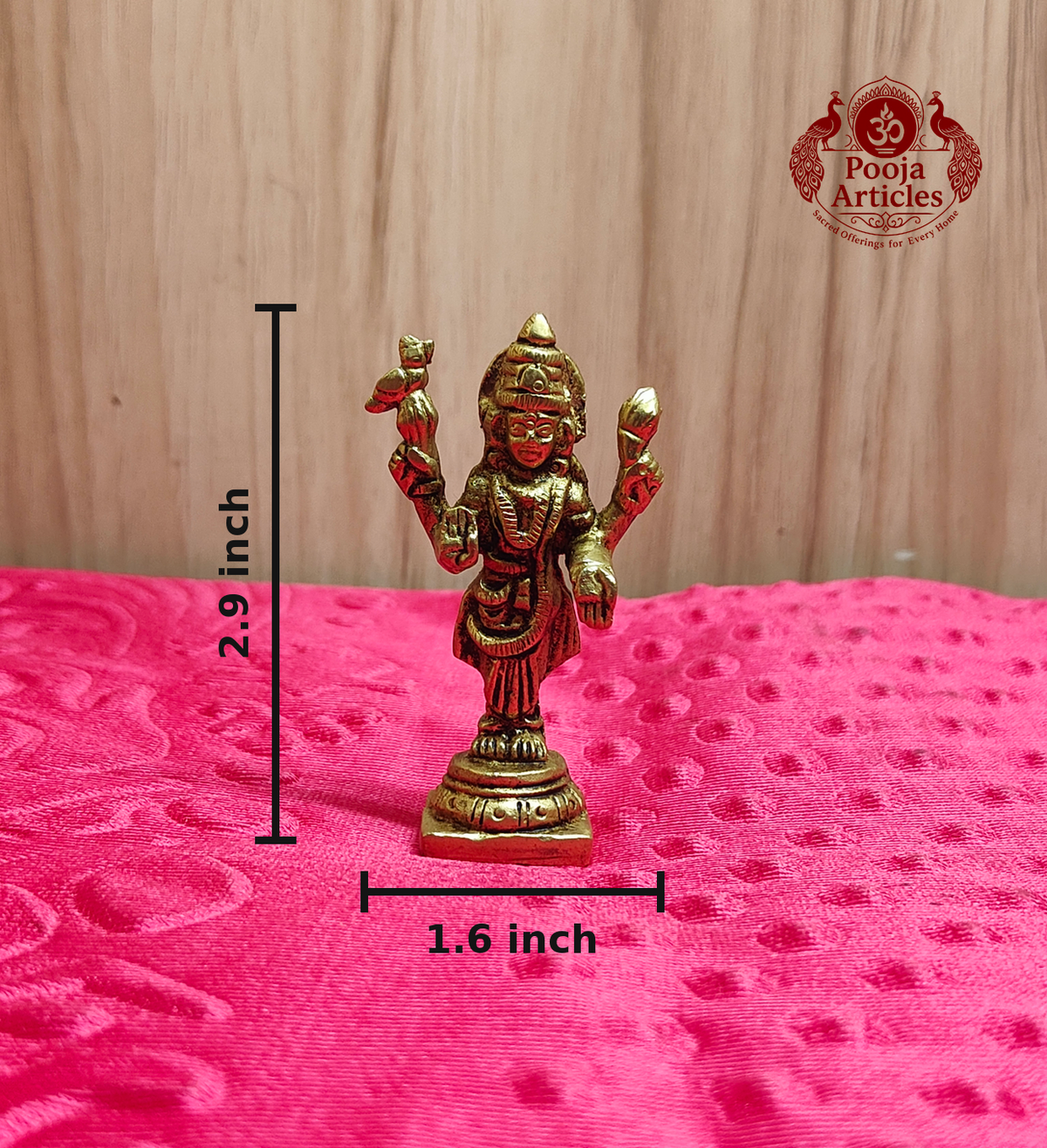 Brass Vasavi Kanyaka Parameshwari Devi Statue 2.9 Inch