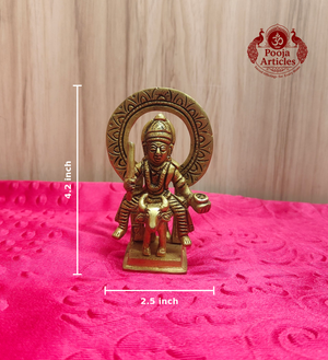 Brass Vishnu Maya Statue 4.2 inch