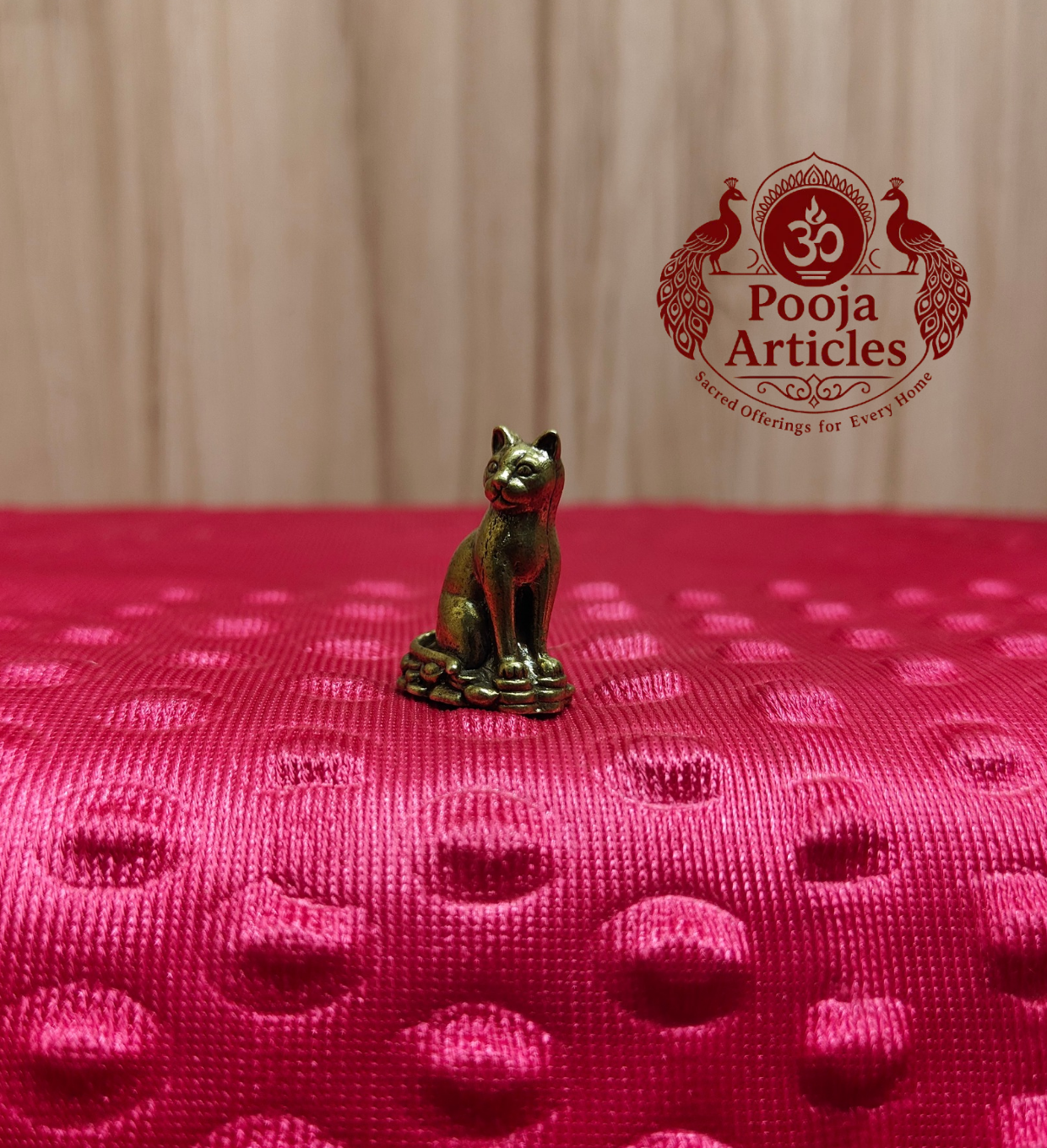 Miniature Brass Cat Statue 1.1 Inch