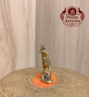 Miniature Brass Deer Statue 1.1 Inch