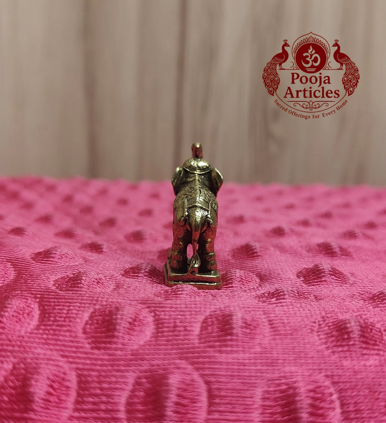 Miniature Brass Elephant Idol 1.1 inch