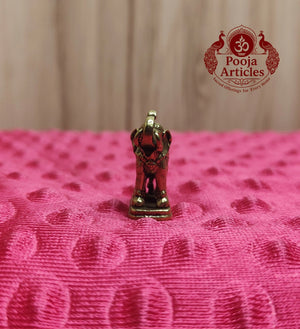 Miniature Brass Elephant Idol 1.1 Inch 