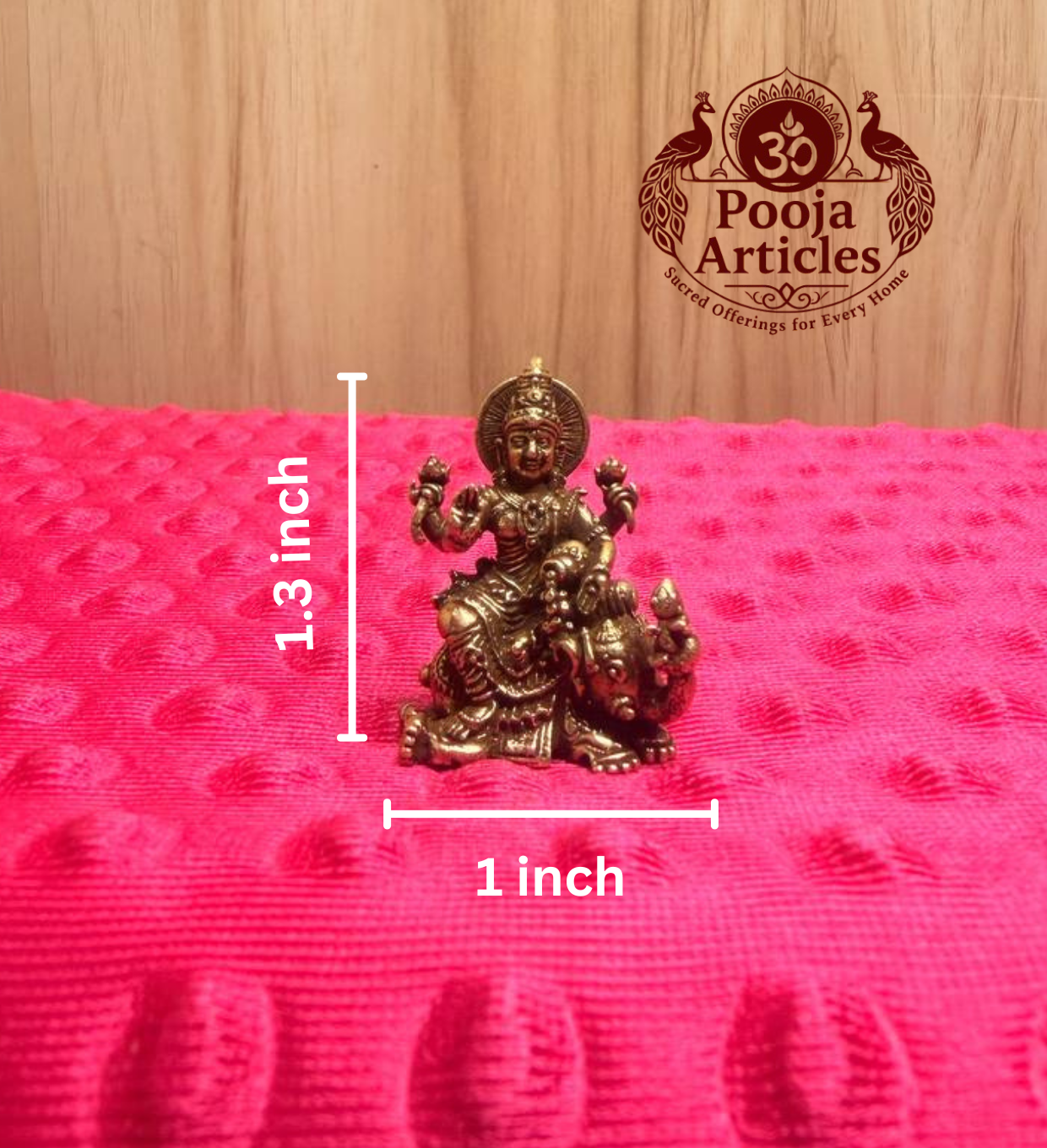 Miniature Brass Gajalakshmi Idol 1.3 Inch