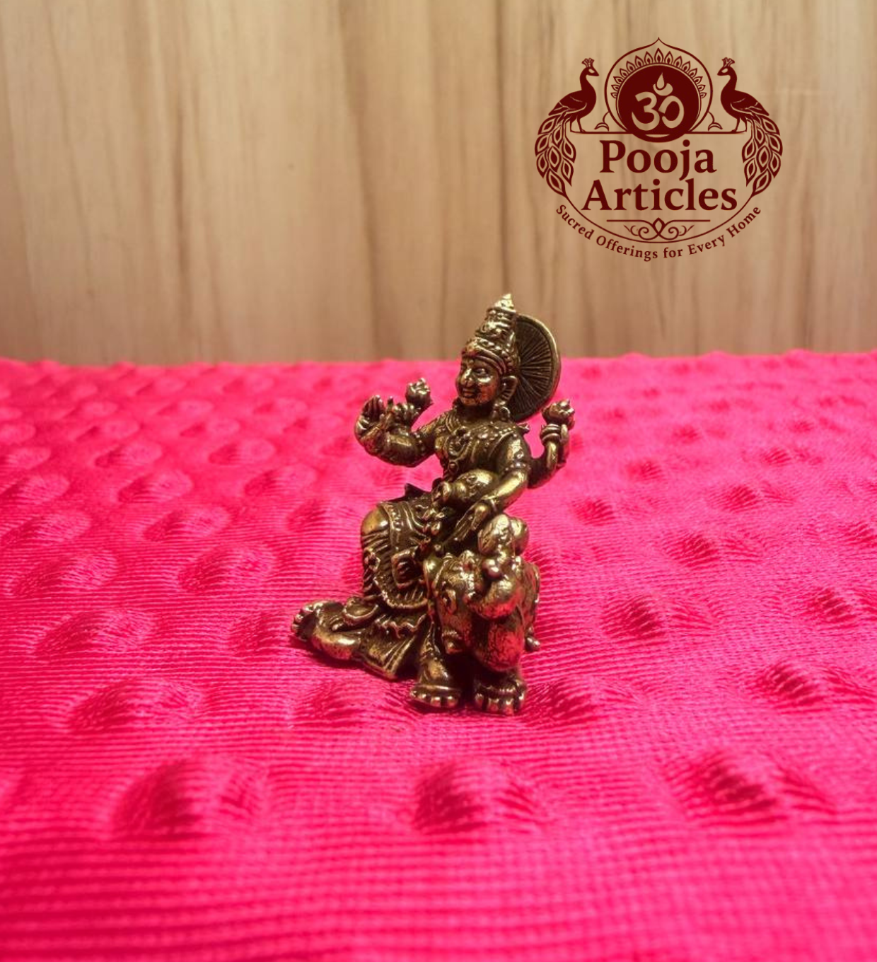 Miniature Brass Gajalakshmi Idol 1.3 Inch