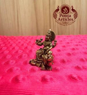 Miniature Brass Gajalakshmi Idol 1.3 Inch