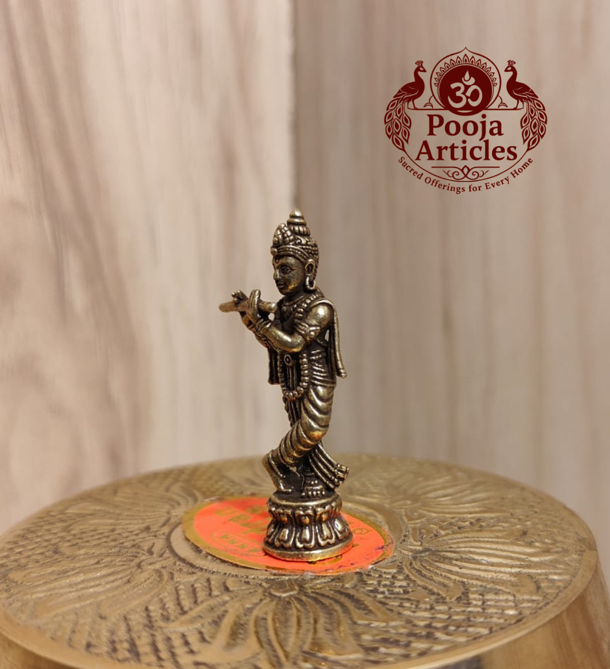 Miniature Brass Krishna Idol 1.5 Inch