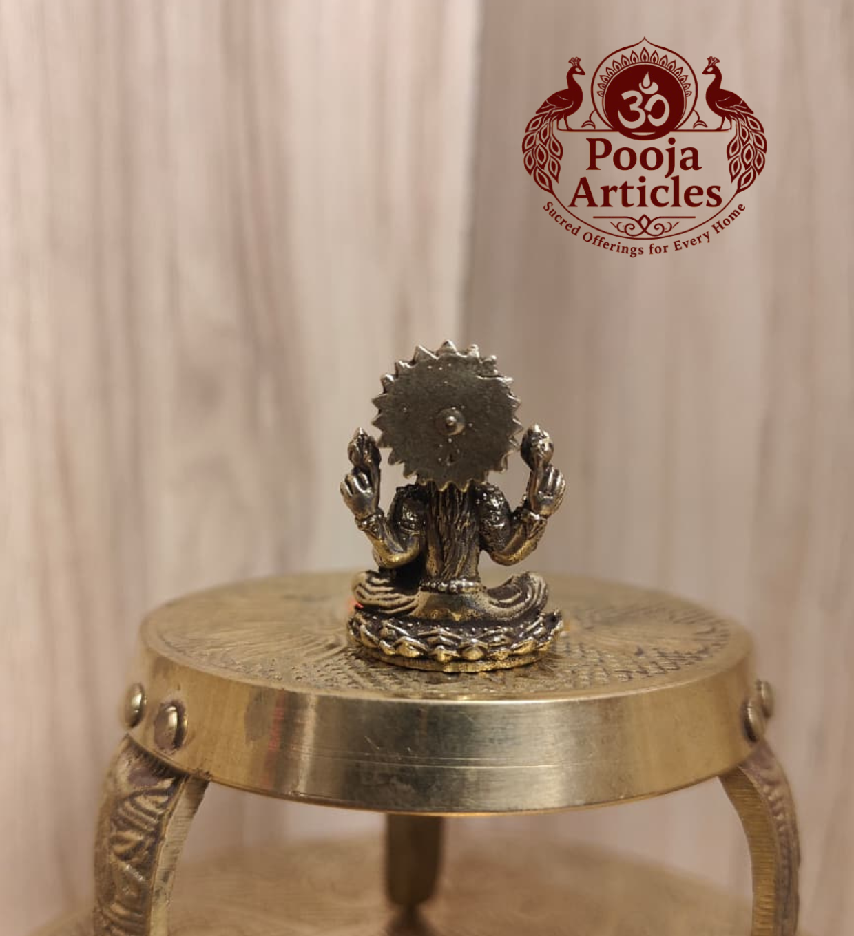 Miniature Brass Lakshmi Statue 1.3 Inch