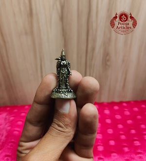 Miniature Brass Meenakshi Amman Statue 1.6 inch