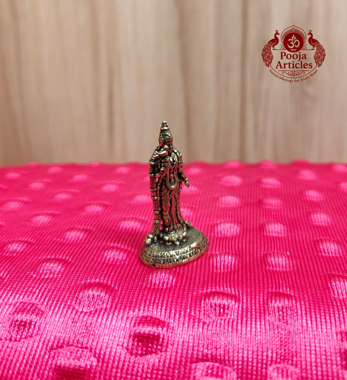 Miniature Brass Meenakshi Amman Statue 1.6 inch