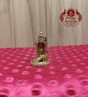 Miniature Brass Murugan Idol with Thiruvachi 2 Inch 