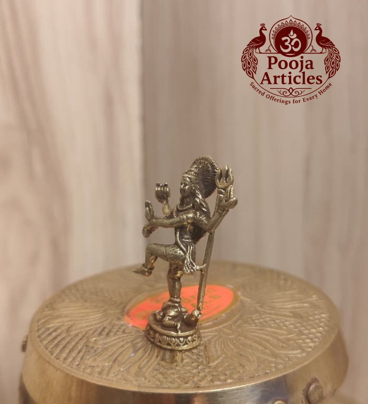 Miniature Brass Nataraja Statue 1.8 Inch