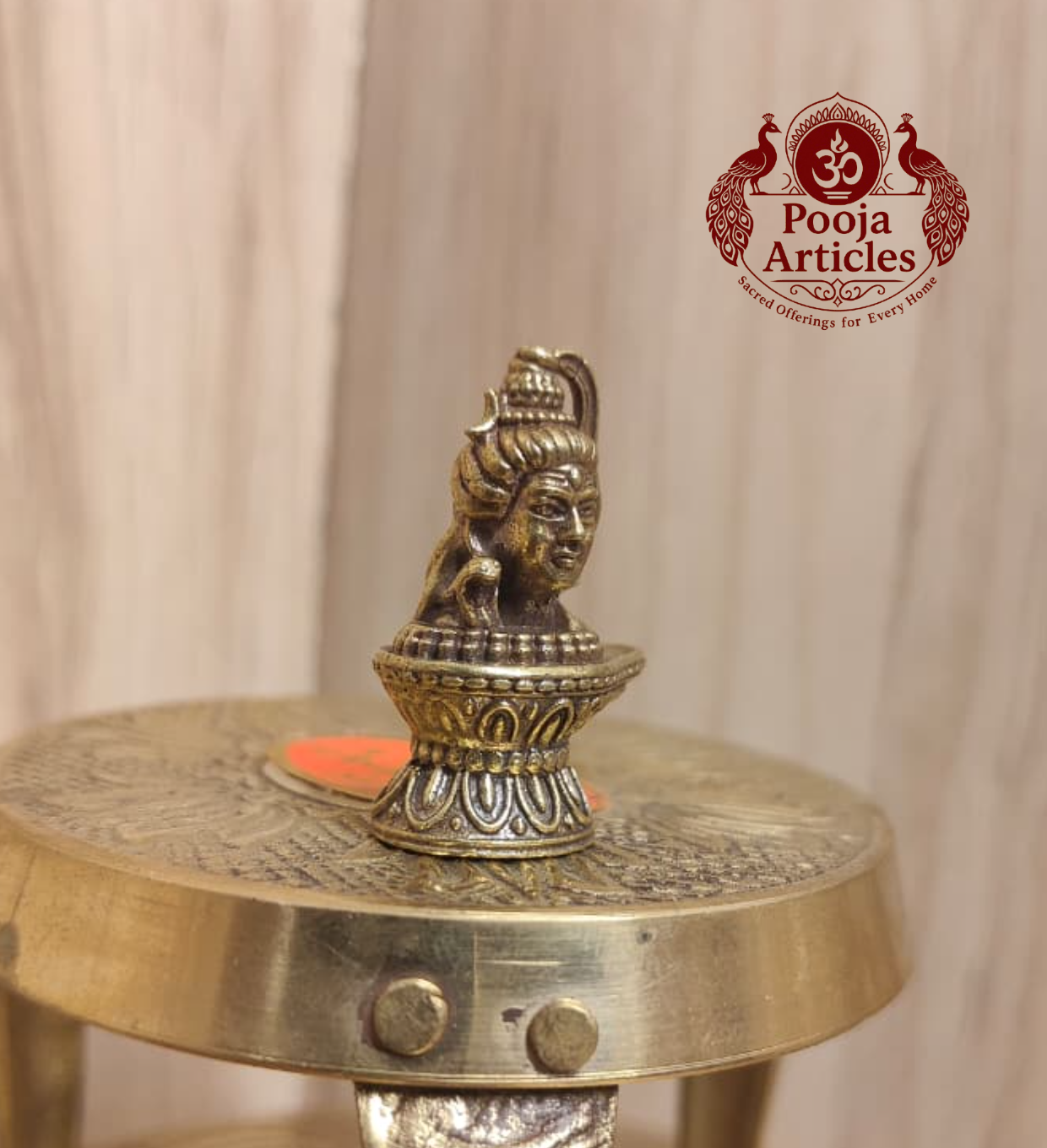 Miniature Brass Shiva Lingam 1.4 Inch