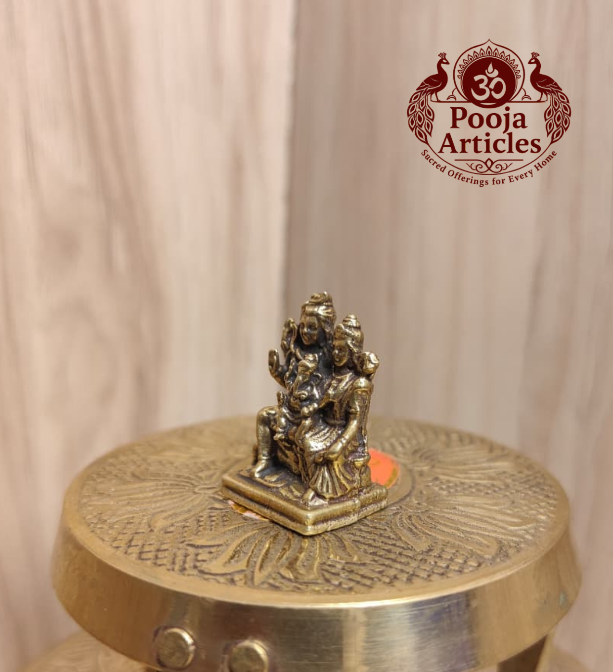 Miniature Brass Shiva Parivar Idol 1.1 Inch