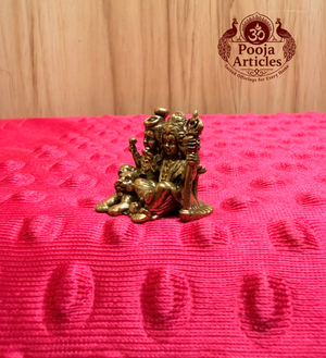 Miniature Brass Shiva Parvathi Statue 1 Inch