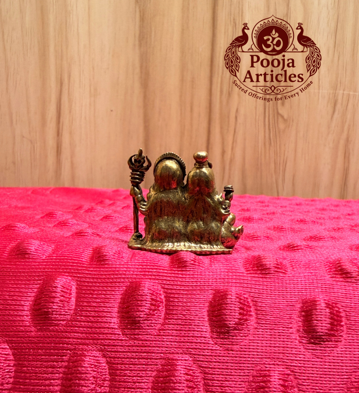 Miniature Brass Shiva Parvathi Statue 1 Inch