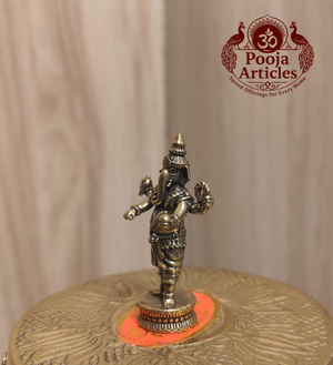 Miniature Brass Standing Ganesh Idol 1.6 Inch