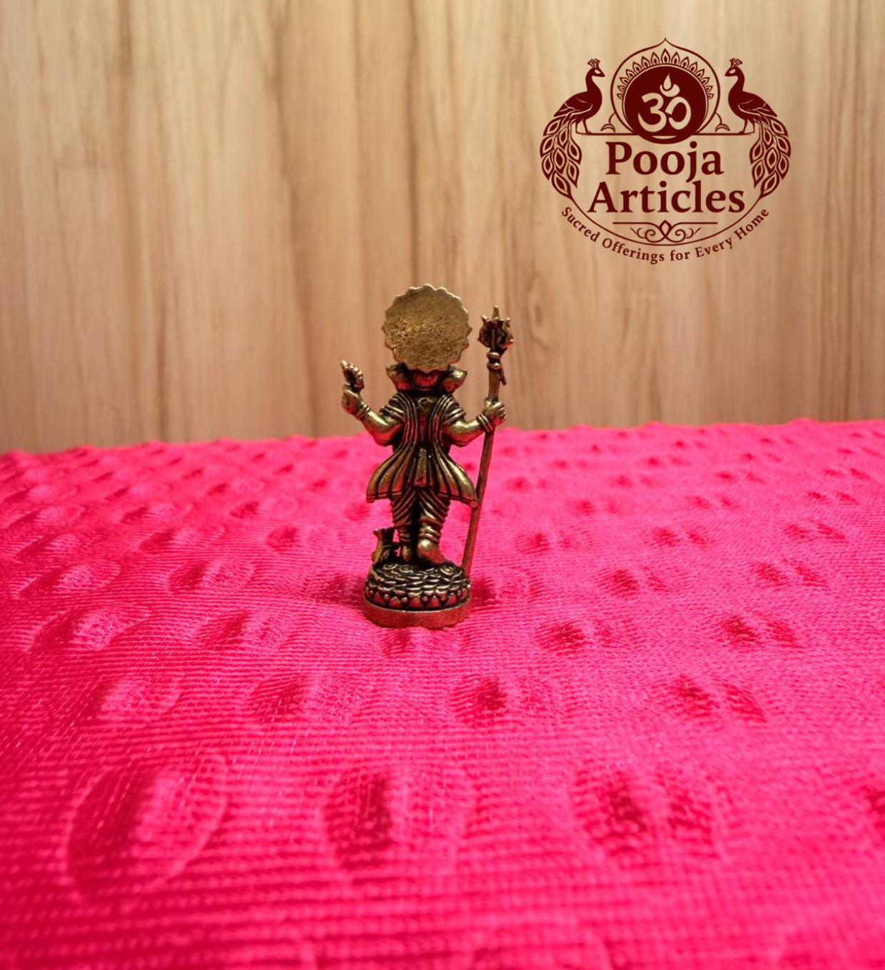 Miniature Brass Standing Ganesha Statue 1.5 Inch