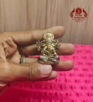 Miniature Brass Vinayagar Statue 1.5 Inch