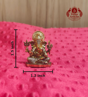 Miniature Brass Vinayagar Statue 1.5 Inch