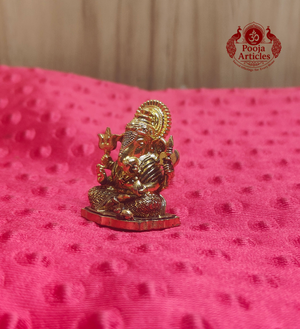 Miniature Brass Vinayagar Statue 1.5 Inch