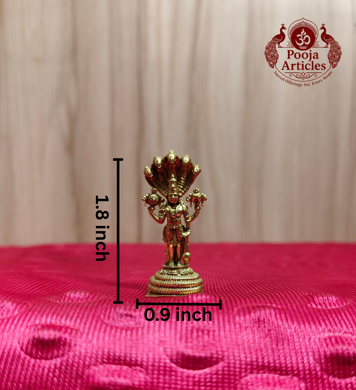 Miniature Panchaloga Lord Vishnu Statue 1.8 Inch