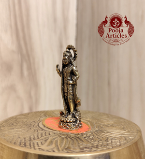 Miniature Brass Murugan Statue 1.6 Inch Pooja Articles