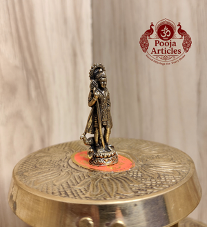 Miniature Brass Murugan Statue 1.6 Inch Pooja Articles