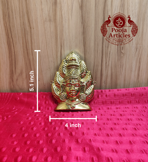 Premium Brass Amman Face Mask 5.1 Inch