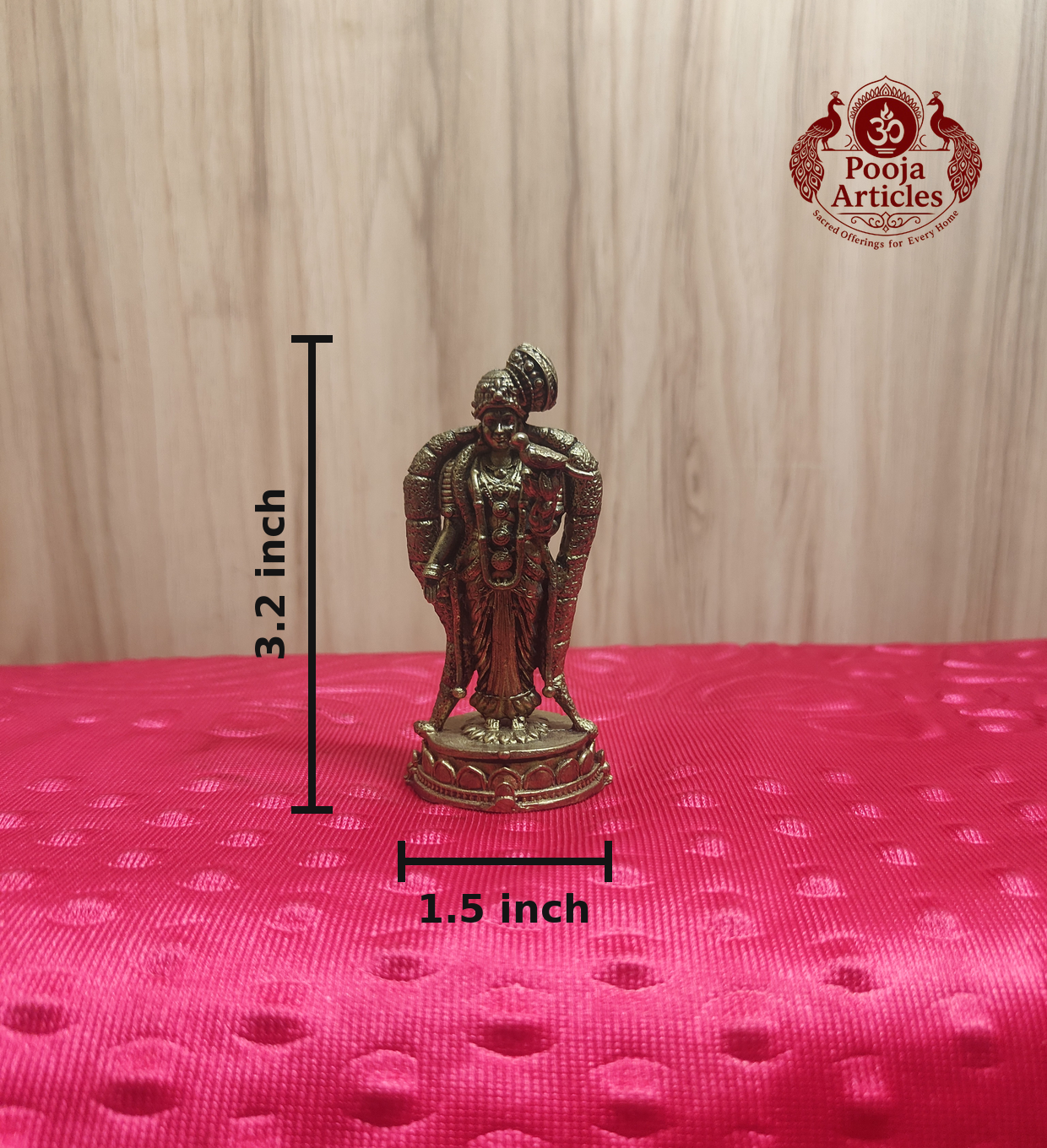 Premium Brass Andal Idol 3.2 Inch