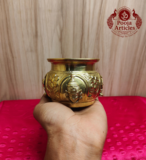 Premium Brass Ashtalakshmi Kalash Bowl 2.6 Inch