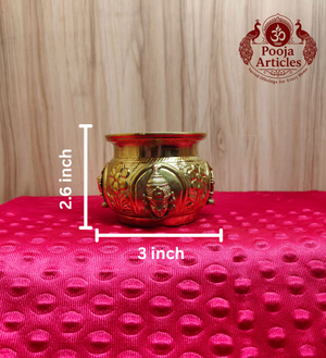 Premium Brass Ashtalakshmi Kalash Bowl 2.6 Inch