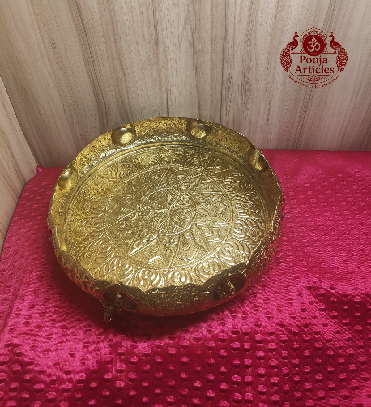 Premium Brass Ashtalakshmi Urli 12 Inch