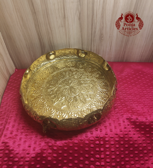 Premium Brass Ashtalakshmi Urli 12 Inch