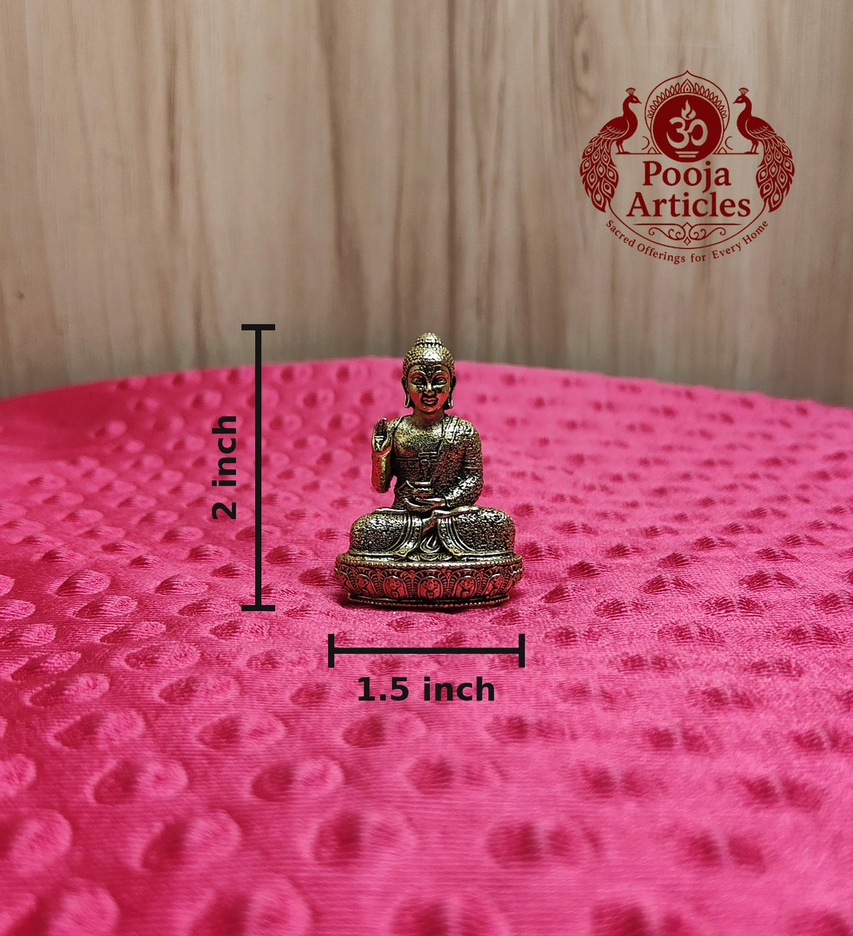 Premium Brass Buddha Idol 2 Inch