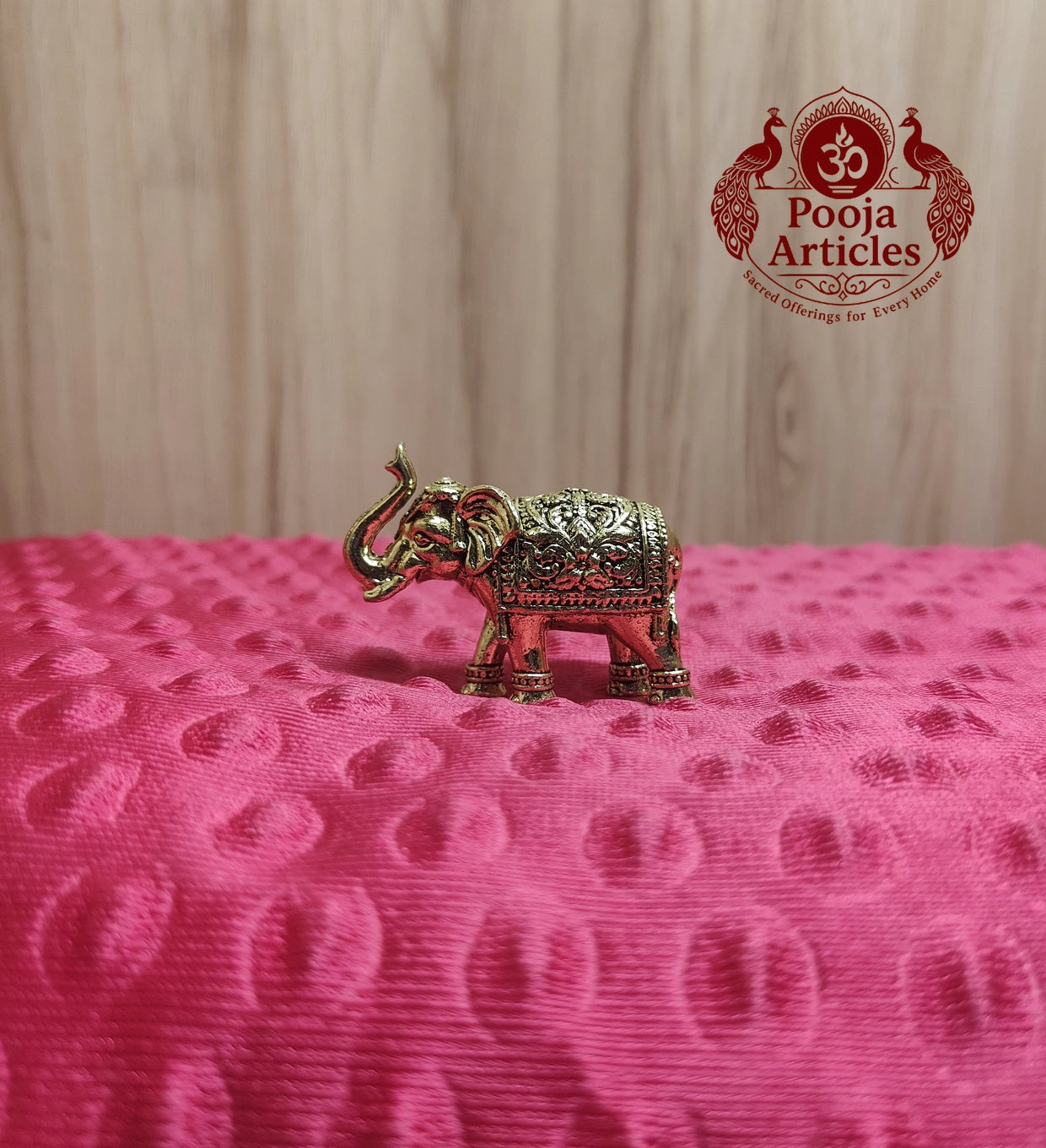 Premium Brass Elephant Idol 1.5 Inch 