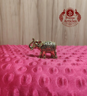 Premium Brass Elephant Idol 1.5 Inch 