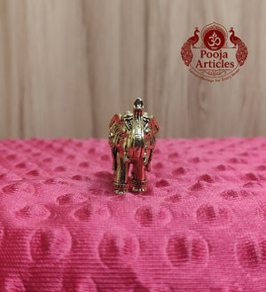 Premium Brass Elephant Idol 1.5 Inch 