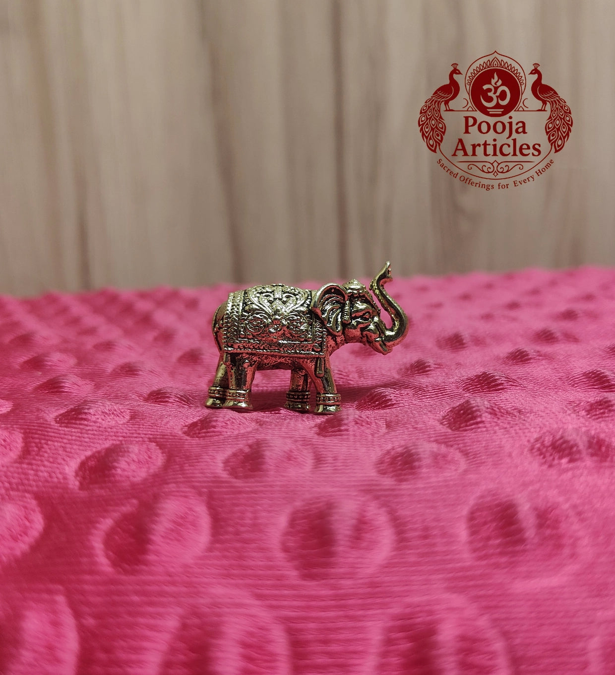 Premium Brass Elephant Idol 1 Inch 