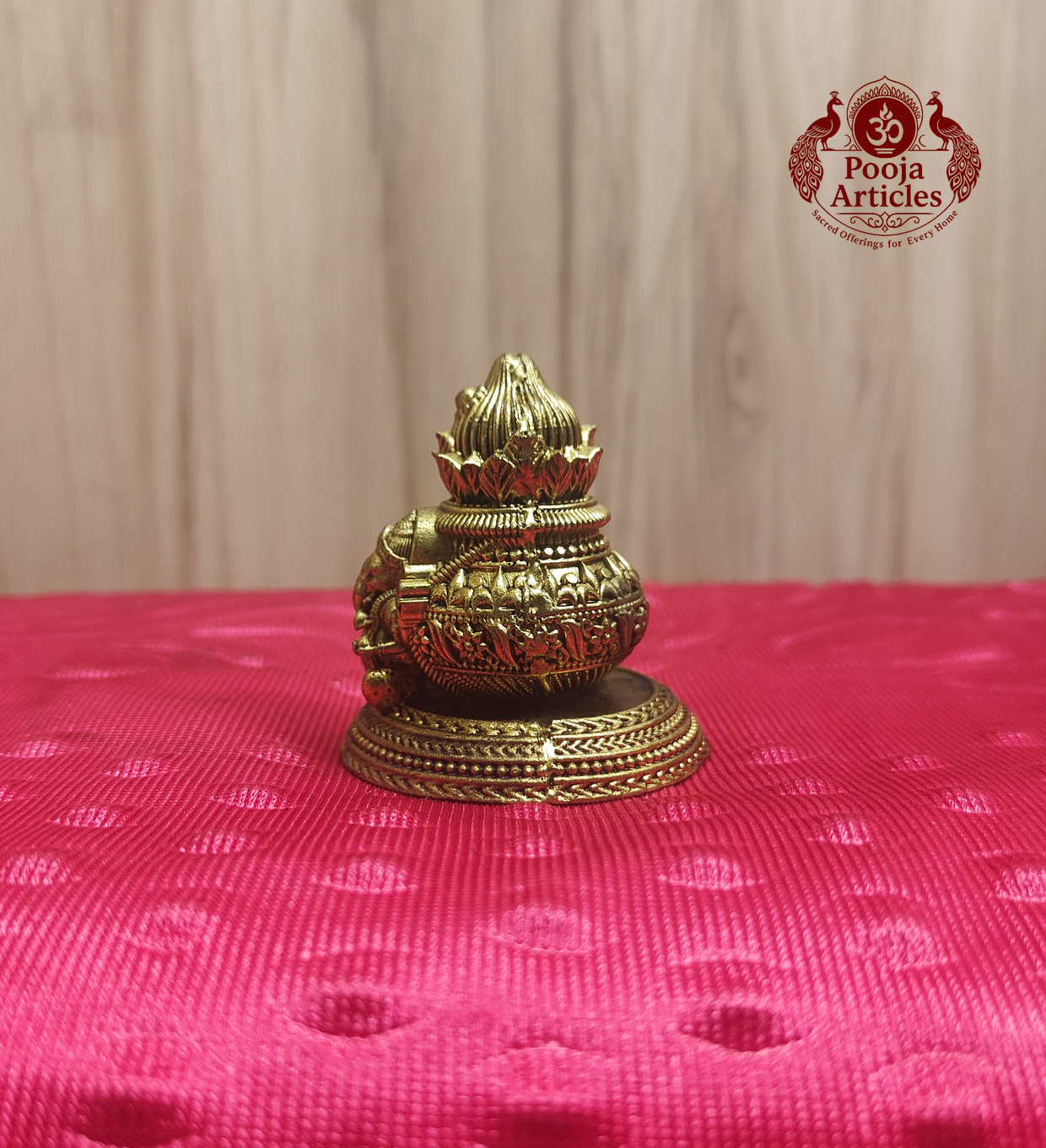 Premium Brass Ganesha Kalash Idol 2.1 Inch